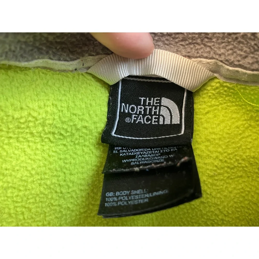 The North Face Jacket Womens Large Fleece Gray & Green Full Zip Outdoor‎ Coat